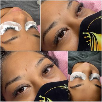 Natural beauty bar - Hybrid refill. Before in bottom right, after top left - Eyelash Service Near Me Natural beauty bar - Hybrid refill. Before in bottom right, after top left - Eyelash Service Near Me