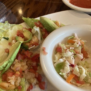 El Mazatlan - Partially eaten shrimp taco lettuce wrap. - Mexican Near Me - Cave City, Kentucky