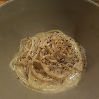 Emmer & Rye - Spaghetti in peppery cheese sauce, hands down our favorite plate - Tapas/Small Plates Near Me - Austin, Texas