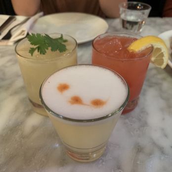 Mua - Mexico Mule (left) Crazy Pisco (middle) Strawberry Ginger Lemonade (right) - Bars Near Me - Oakland, California Mua - Mexico Mule (left) Crazy Pisco (middle) Strawberry Ginger Lemonade (right) - Bars Near Me - Oakland, California
