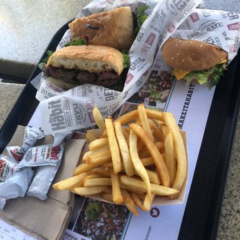 Habit Burger & Grill - Sirloin sandwich and cheeseburger with fries - Burgers Near Me - Alameda, California