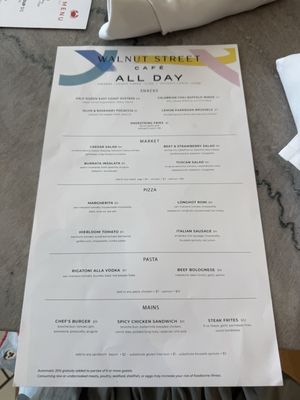 Menu photo 1 Walnut Street Cafe Philadelphia, PA Menu photo 1 Walnut Street Cafe Philadelphia, PA