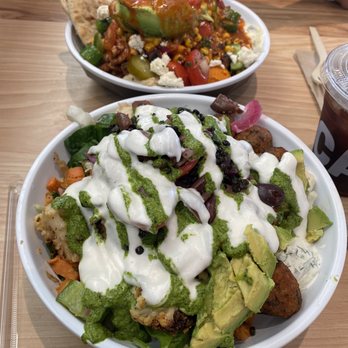 CAVA - (Bottom to Top) Lentil Avocado and Harissa Avocado - Mediterranean Near Me - Cypress, Texas
