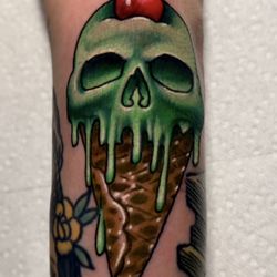 Star City Tattoos - One of my smaller pieces ive gotten in the last year. Poison ice cream cone.