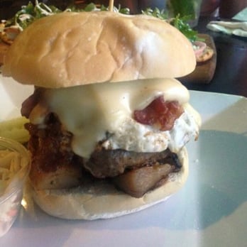 Dive Bar & Restaurant - The hangover burger, burger and breakfast in one! - New American Near Me - West Haven, Connecticut