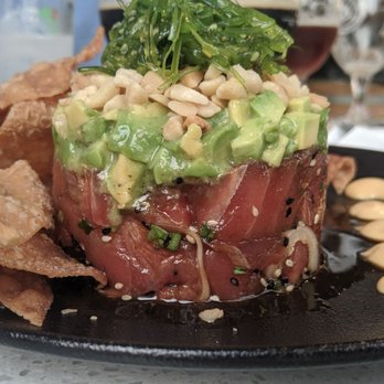 Ballast Point - Ahi & wonton appetizer! Soooooo yummy! - Brewpubs Near Me - Anaheim, California