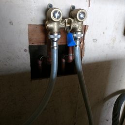 Replaced 65 yr old washer valves.