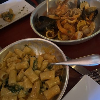 Carmelina's - Penne Gorgonzola and Frutti di Mare - Italian Near Me - Boston, Massachusetts