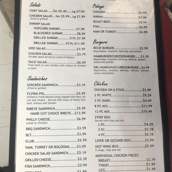 Crazy K's - Menu - Gas Stations Near Me - Buckatunna, Mississippi