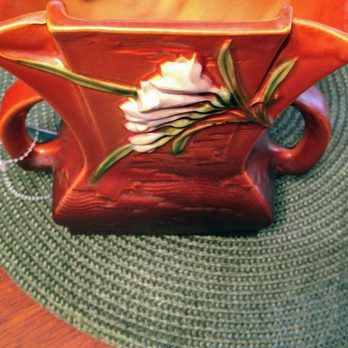 Haven - From the twice yearly antique sale: Roseville vase $35. Often found for $200. - Thrift Stores Near Me - Gainesville, Florida