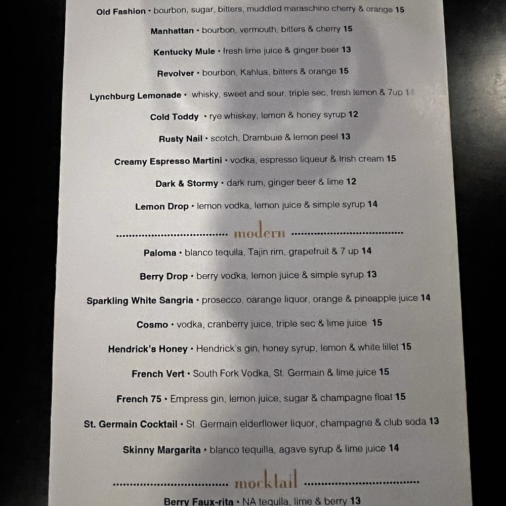 Foundation Restaurant & Bar - Drink menu (01/15/26) - New American Near Me - Sacramento, California Foundation Restaurant & Bar - Drink menu (01/15/26) - New American Near Me - Sacramento, California