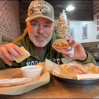 Sourdough Bread Company - I'm a happy guy, as I hold one half of my "Roast Beef" sandwich, along with a slice of freshly baked bread. - Sandwiches Near Me - Roseville, California Sourdough Bread Company - I'm a happy guy, as I hold one half of my "Roast Beef" sandwich, along with a slice of freshly baked bread. - Sandwiches Near Me - Roseville, California