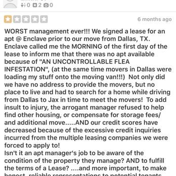 The Enclave - Unhappy tenant - Apartments Near Me - Jacksonville, Florida The Enclave - Unhappy tenant - Apartments Near Me - Jacksonville, Florida
