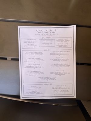 Menu photo 3 Crocodile Restaurant & Bar Santa Barbara, CA