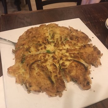 Asahi Restaurant - Seafood Korean pancake. Yum but Sooo big. For sharing. - Korean Near Me - Virginia Beach, Virginia
