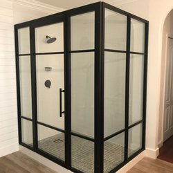 Iron and Glass Shower Enclosure