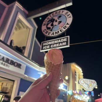 Monterey Bay Creamery - Butter pecan on plain waffle cone - Ice Cream & Frozen Yogurt Near Me - Monterey, California Monterey Bay Creamery - Butter pecan on plain waffle cone - Ice Cream & Frozen Yogurt Near Me - Monterey, California
