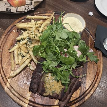 Tavern in the Square - Steak Frites (ordered medium well because I'm pregnant) - New American Near Me - Lowell, Massachusetts Tavern in the Square - Steak Frites (ordered medium well because I'm pregnant) - New American Near Me - Lowell, Massachusetts