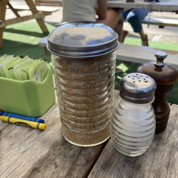 Shorehouse Kitchen - Sugar in the raw, sea salt and an actual pepper grinder - Breakfast & Brunch Near Me - Carlsbad, California