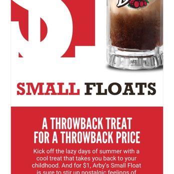 Arby's - Cool Off With A Small $1 Float.  6/7/2021 - Fast Food Near Me - Macomb, Michigan
