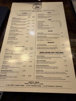 Menu photo 2 Debris Po Boys & Drinks Mobile, AL