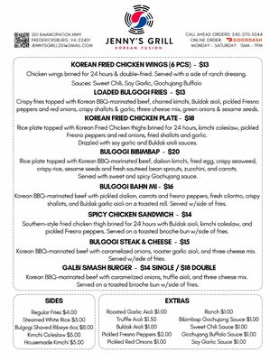 Menu photo 4 Jenny's Grill Fredericksburg, VA