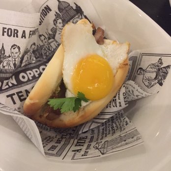El Traga - "Club Sandwich" - Pork, aioli, mushroom, topped with an egg - Tapas Bars Near Me - Seville, SE
