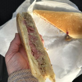 Sanguich - Lechon - outside crisp bread, built to let the magic of the pork, pickled onion, etc shine through. True magic - Cuban Near Me - Miami, Florida Sanguich - Lechon - outside crisp bread, built to let the magic of the pork, pickled onion, etc shine through. True magic - Cuban Near Me - Miami, Florida