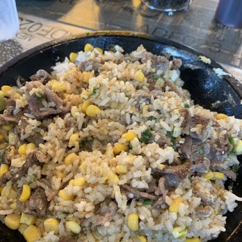 Sizzling Lunch - Garlic Pepper Beef Rice (After Mixing) - Steakhouses Near Me - Cupertino, California Sizzling Lunch - Garlic Pepper Beef Rice (After Mixing) - Steakhouses Near Me - Cupertino, California