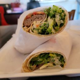 Lamb kebab wrap