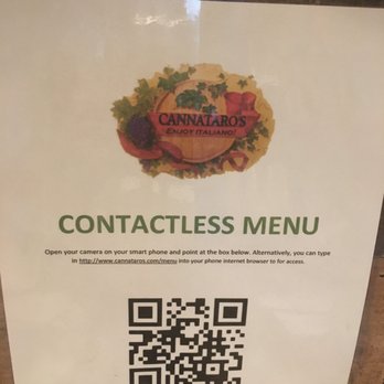 Cannataro's - Contactless Menu during Covid-19 pandemic. - Italian Near Me - Chino, California