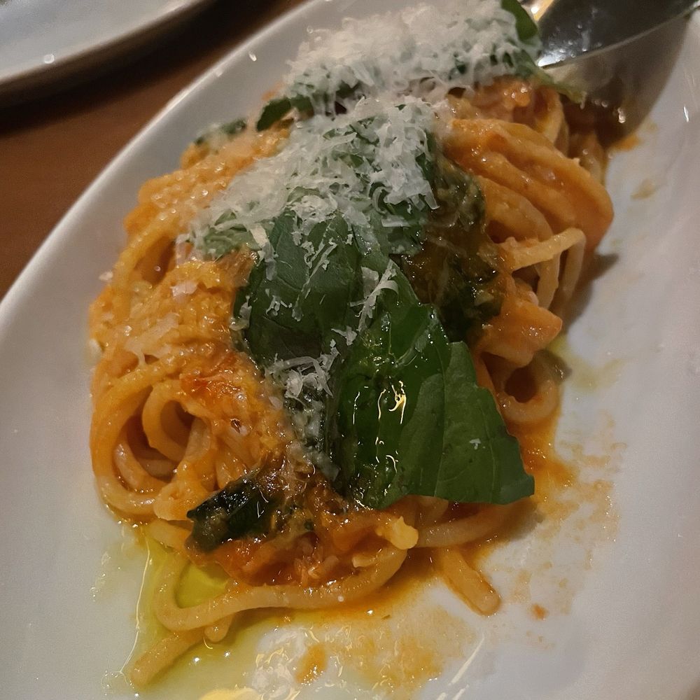 Osteria Elio Volpe - Spaghetti with tomato ragu - Italian Near Me - Vancouver, British Columbia Osteria Elio Volpe - Spaghetti with tomato ragu - Italian Near Me - Vancouver, British Columbia