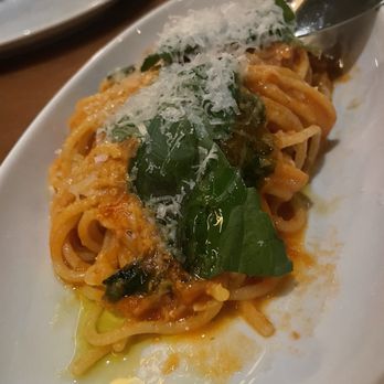 Osteria Elio Volpe - Spaghetti with tomato ragu - Italian Near Me - Vancouver, British Columbia