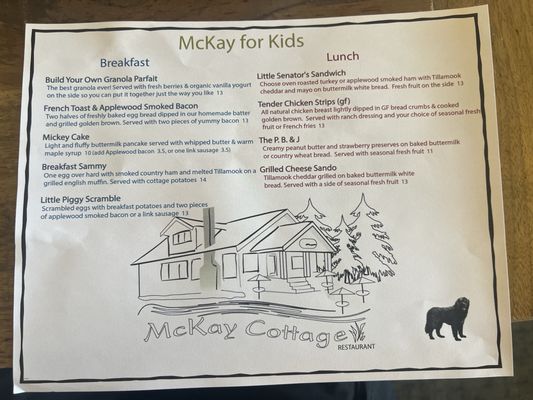 Menu photo 1 McKay Cottage Restaurant Bend, OR Menu photo 1 McKay Cottage Restaurant Bend, OR
