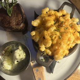 6 oz fillet with cavatappi and compound butter