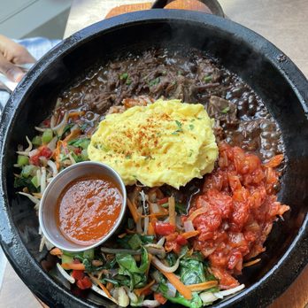 Sweet Maple - Sizzling Stone pot with short ribs - Breakfast & Brunch Near Me - Cupertino, California