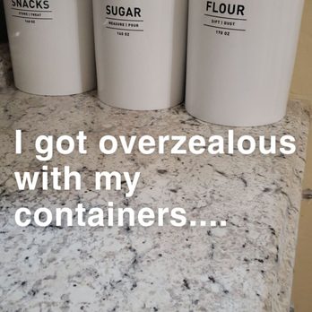 West Elm - My Flour container is also huge. Does not fit under my cabinet. Lol. - Home Decor Near Me - Burbank, California