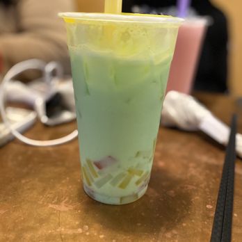 Shibu Ramen - a plastic cup with a straw sticking out of it - Ramen Near Me - Kent, Washington