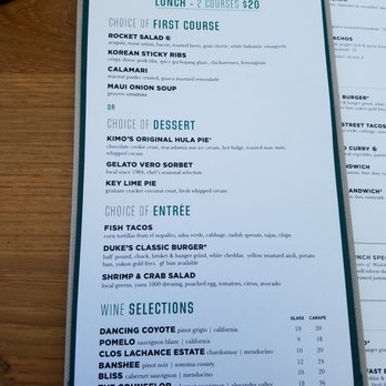 Duke's La Jolla - Restaurant week lunch menu - New American Near Me - La Jolla, California Duke's La Jolla - Restaurant week lunch menu - New American Near Me - La Jolla, California