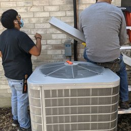 Not comfortable with installers sitting on air conditioning units.