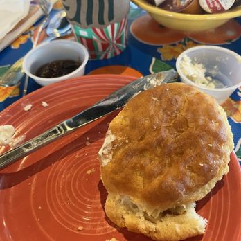 The Flying Biscuit Cafe - Biscuit with cranberry jam and butter - Southern Near Me - Houston, Texas