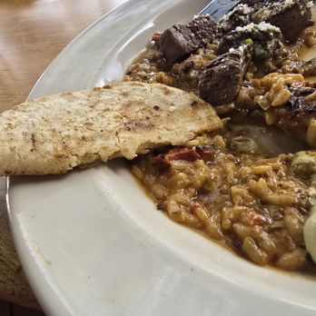 The Ranch - Risotto, steak, cheese tortilla. This dish said Argentina chimchurri included but the "chimchurri" was actually very bland pico de gallo. - Lounges Near Me - Visalia, California The Ranch - Risotto, steak, cheese tortilla. This dish said Argentina chimchurri included but the "chimchurri" was actually very bland pico de gallo. - Lounges Near Me - Visalia, California