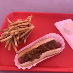 Over The Top - Chili dog & fry