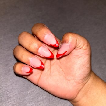 Q nails and spa - Ovaled French Tip - Nail Salons Near Me - San Marcos, Texas