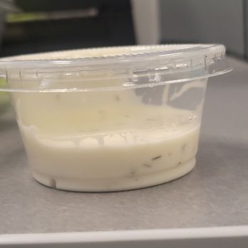 MOD Pizza - 1/3 filled salad dressing. Very stingy with Dressing. - Fast Food Near Me - Concord, California