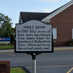 James Adair Historical Marker - James Adair Historical Marker, Rutherfordton