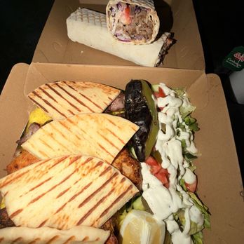 Azizi BBQ - Chicken and lamb kebab plate. Beef shawarma - Kebab Near Me - Los Angeles, California