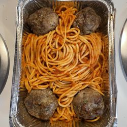 Enzo's Italian Market - Spaghetti & Meatballs, baked from frozen