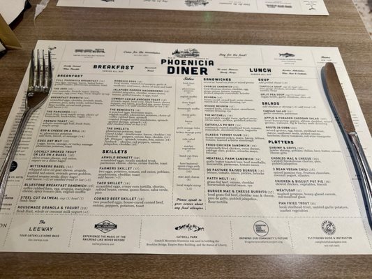 Menu photo 8 Phoenicia Diner Phoenicia, NY