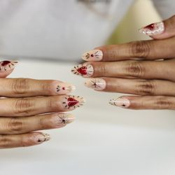 NAYL 101 by Fibi Nail and Head Spa Private Studio in Webster TX - Back again showing my new acrylic set! Inspo is a deco milagro heart design for my birthday theme!